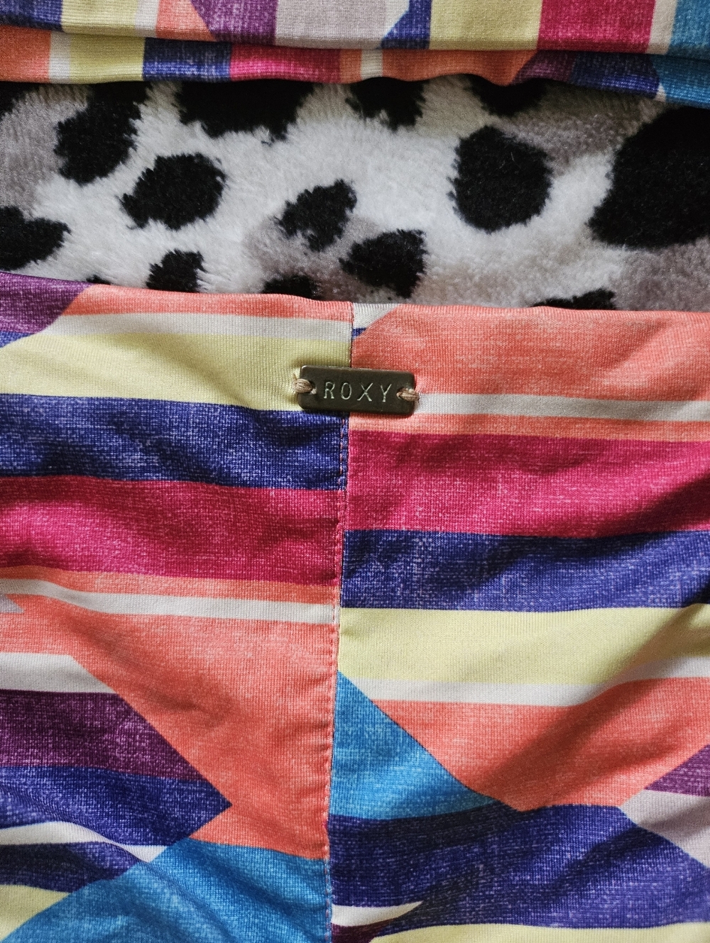 Y2K Roxy Colorful Vintage Triangle Bikini 2 pc 2000s Women's size Small Swim - Picture 4 of 10